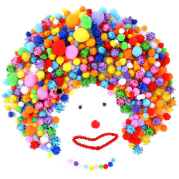 YM Factory Wholesale Assorted Soft Pompom Ball Colorful Pom Poms for Kids Crafts Supplies